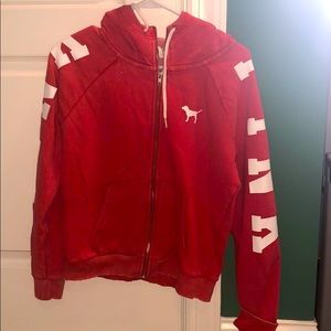 Victoria’s Secret hoodie red distressed